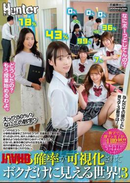 Mosaic HUNTC-385 What!? 80%? What Is This Number? A World Where The Probability I Could Fuck A Girl Is Showing Above Her Head, And I'm The Only One Who Can See It! - School Girls Edition 03